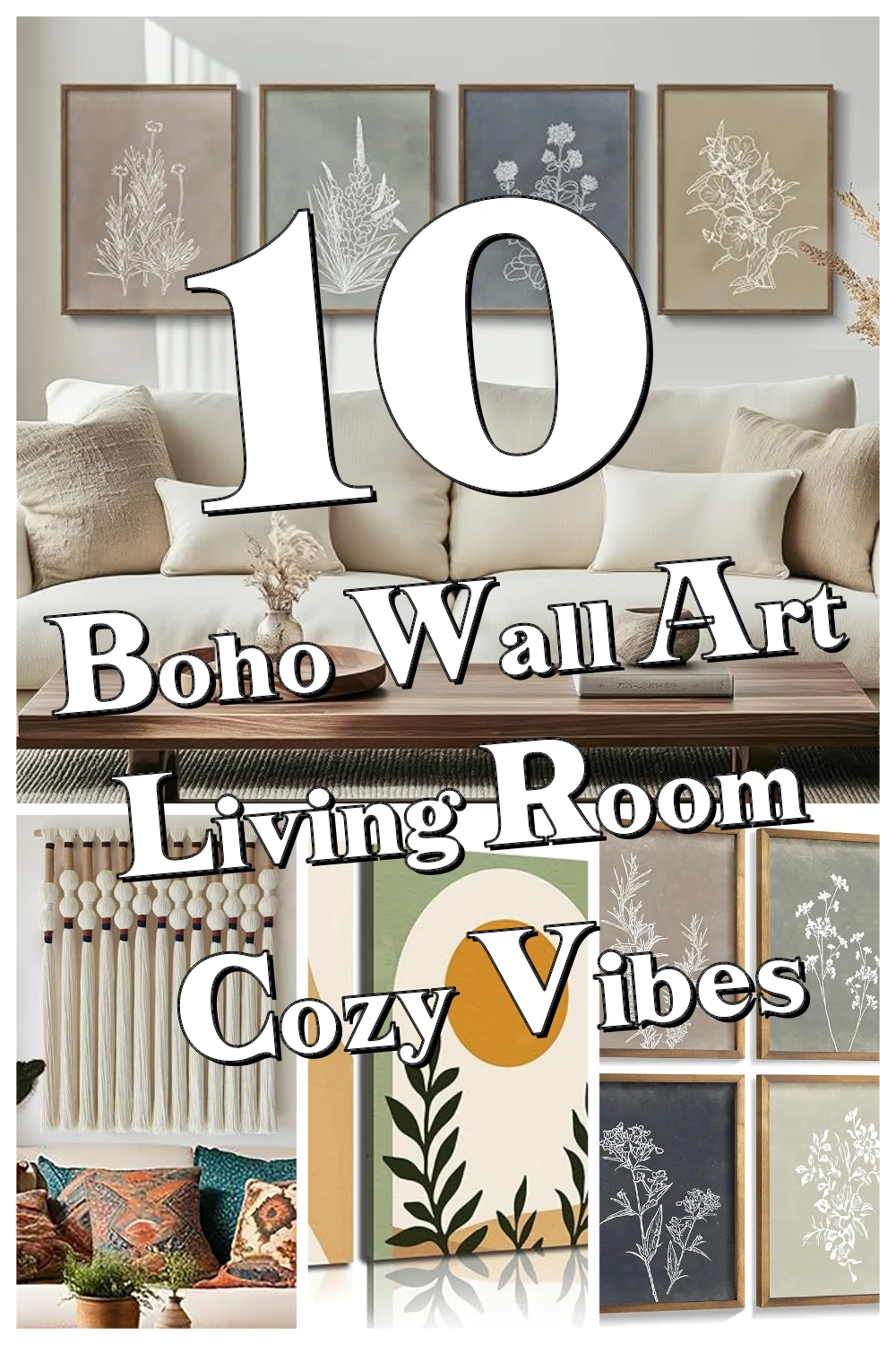 10 Boho Wall Art Pieces That Make Your Living Room Feel Like a Cozy Boho Haven