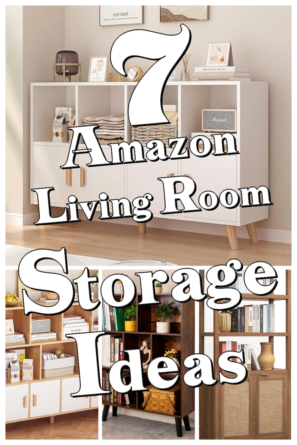 7 Clever Cubby Shelf Bookcases with Doors That Make Your Living Room Storage So Much Easier