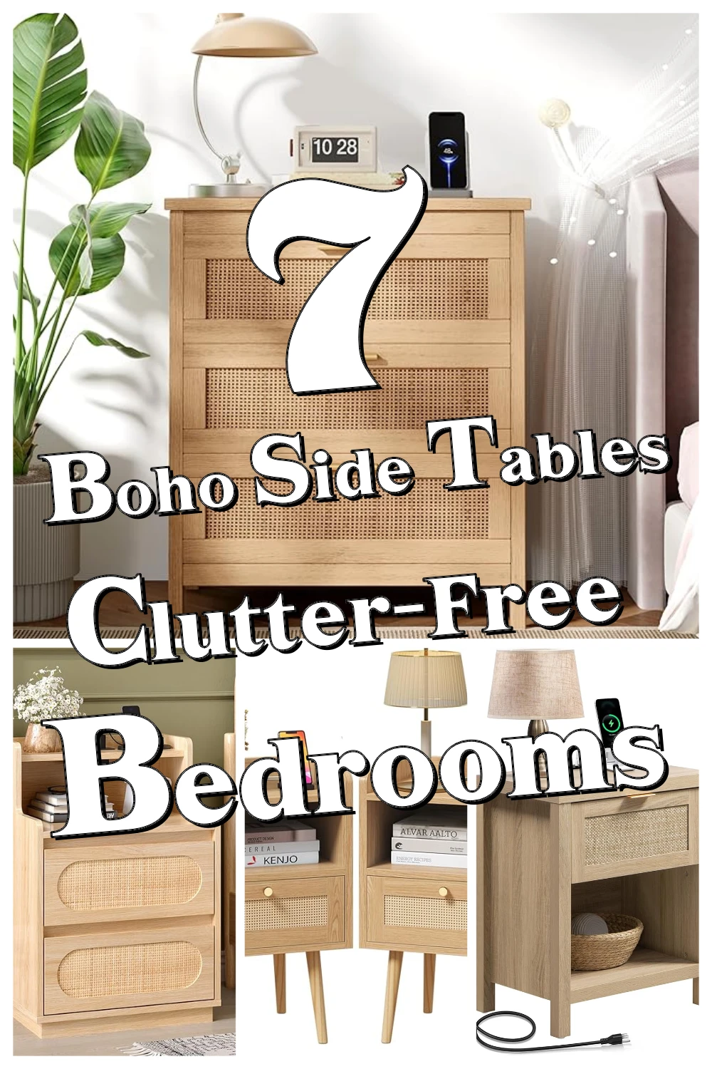 7 Genius Boho Side Tables with Charging Stations You Didn’t Know You Needed for Clutter-Free Bedrooms