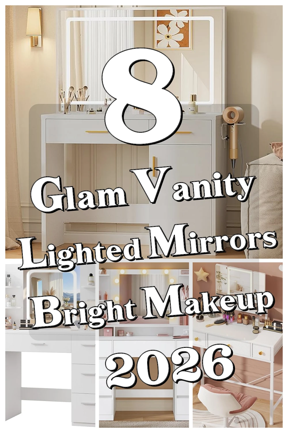 8 Glam Vanity Desks with Lights That Make Every Makeup Moment Shine Bright