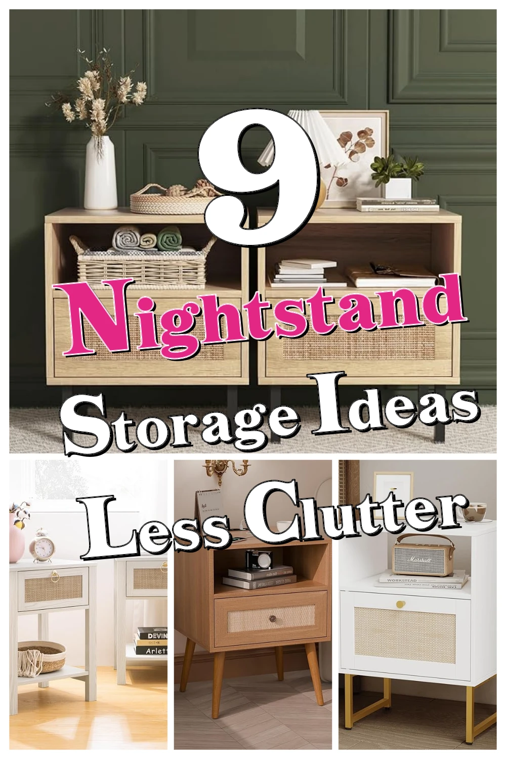 9 Boho Bedside Tables with Hidden Storage You Didn’t Know You Needed to Declutter Your Bedroom