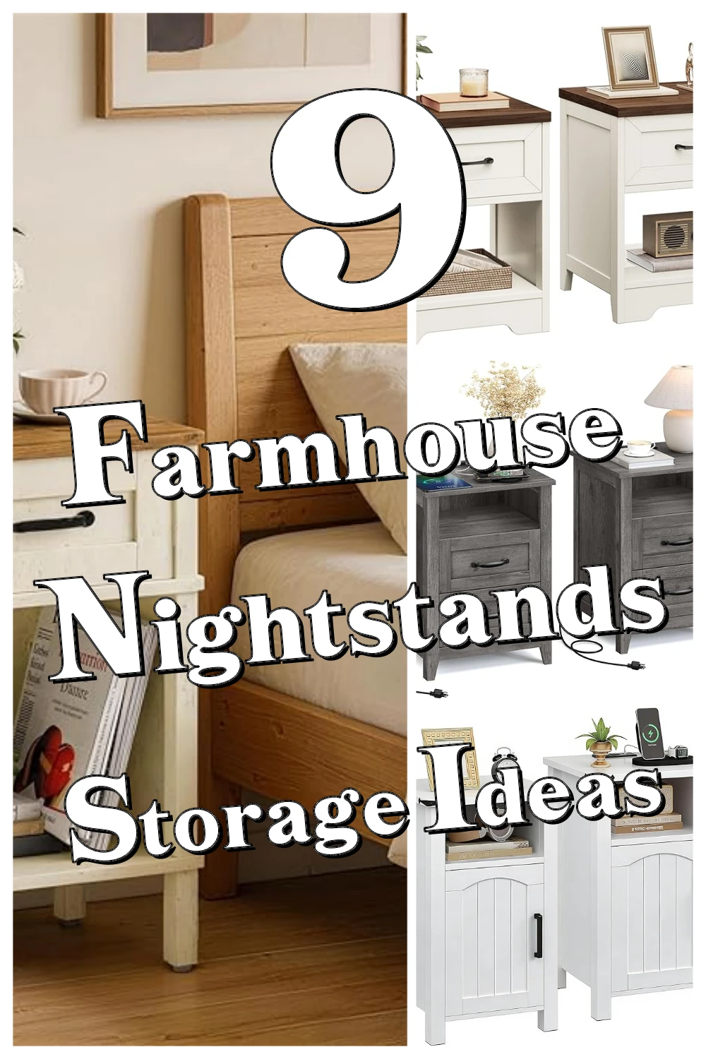 9 Genius Farmhouse Nightstands with Hidden Storage & Charging You Didn’t Know You Needed