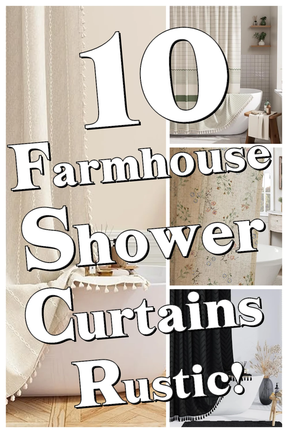 10 Farmhouse Shower Curtains That Actually Make Rustic Bathrooms Feel Cozy & Stylish