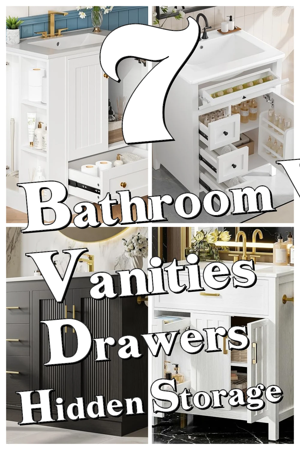 7 Genius Bathroom Vanities with Hidden Storage That Make Your Space Feel So Much Bigger