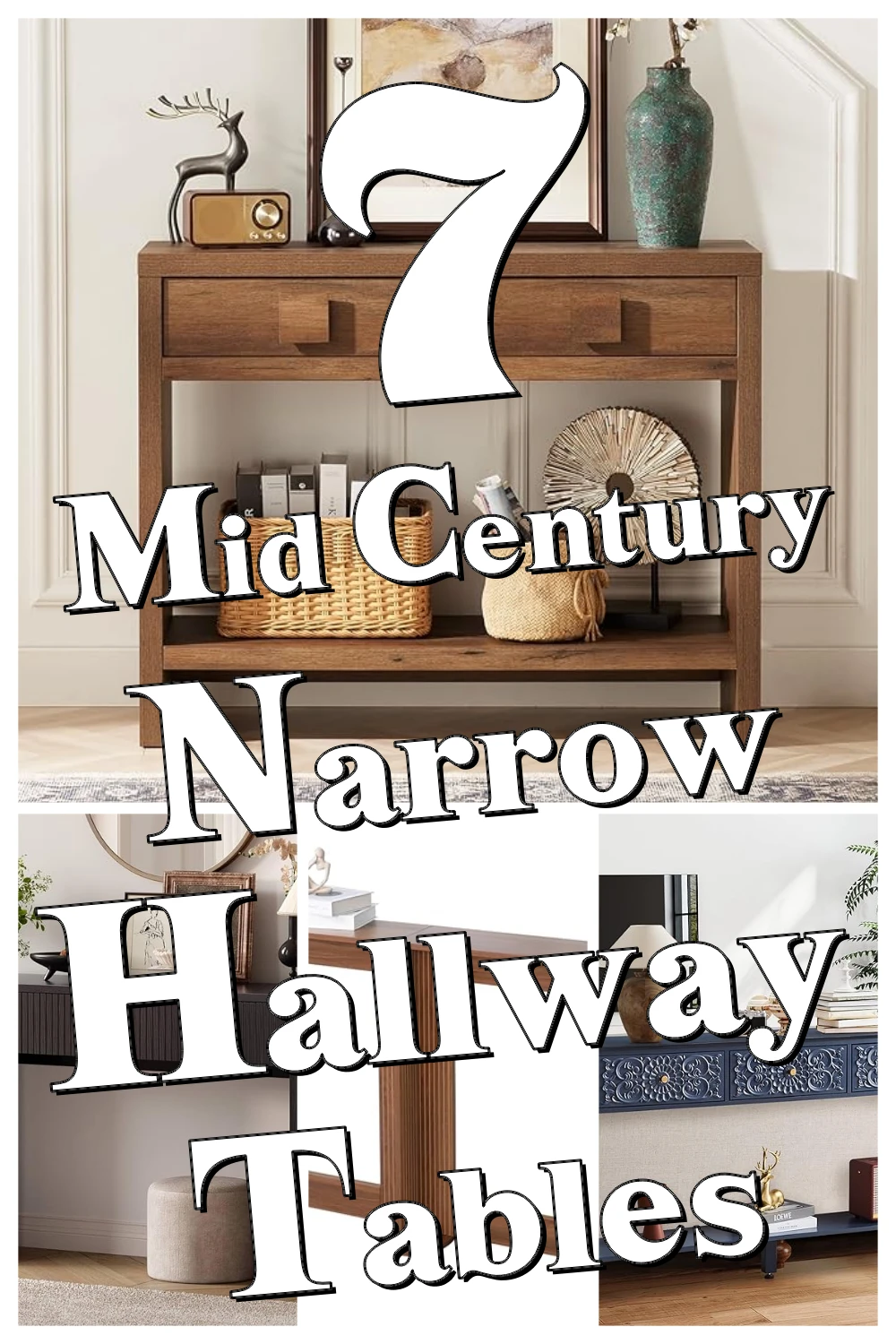 7 Genius Mid Century Modern Entryway Tables That Solve Narrow Hallway Clutter