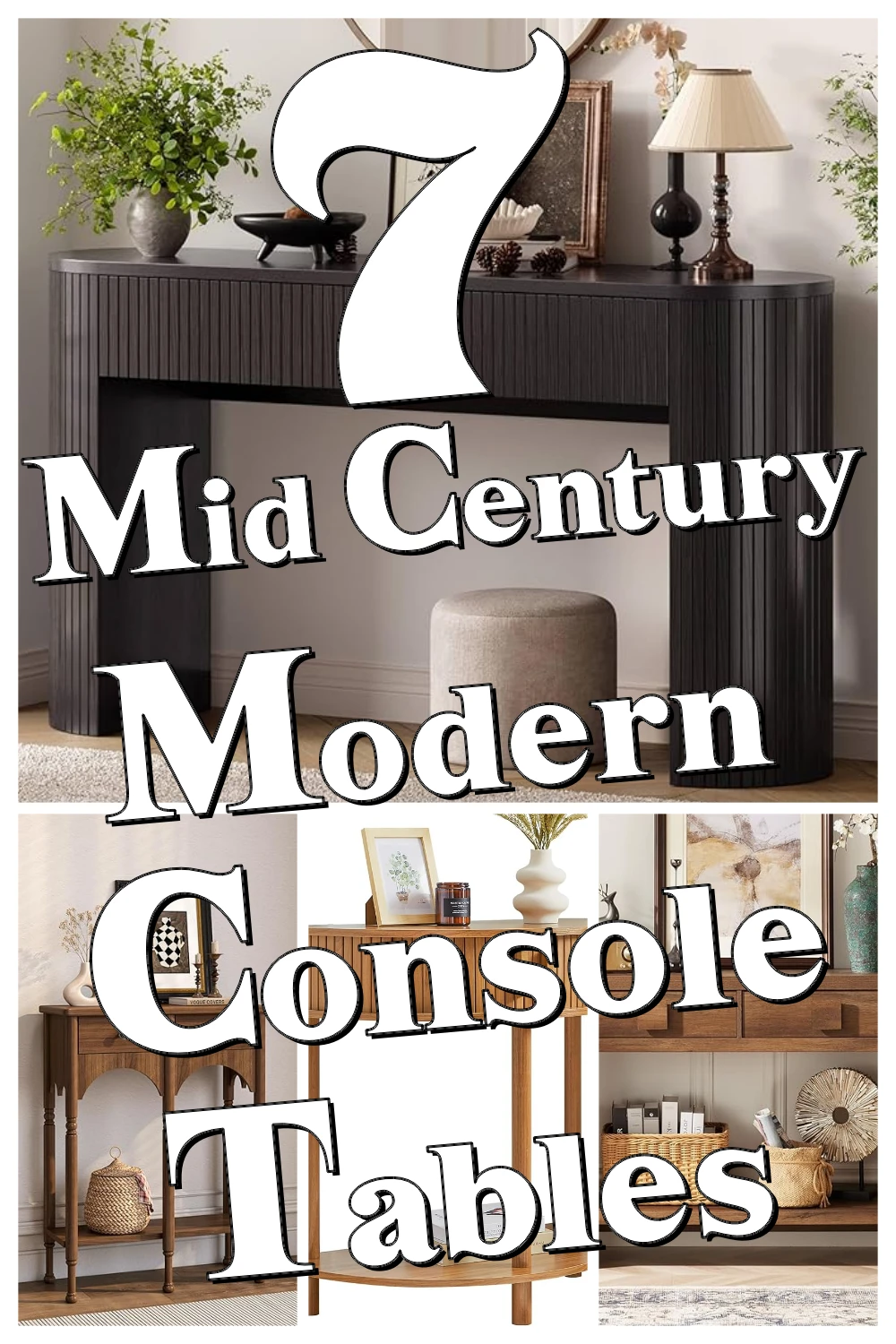 7 Mid Century Modern Console Tables That Hide Clutter and Charge Your Devices Effortlessly