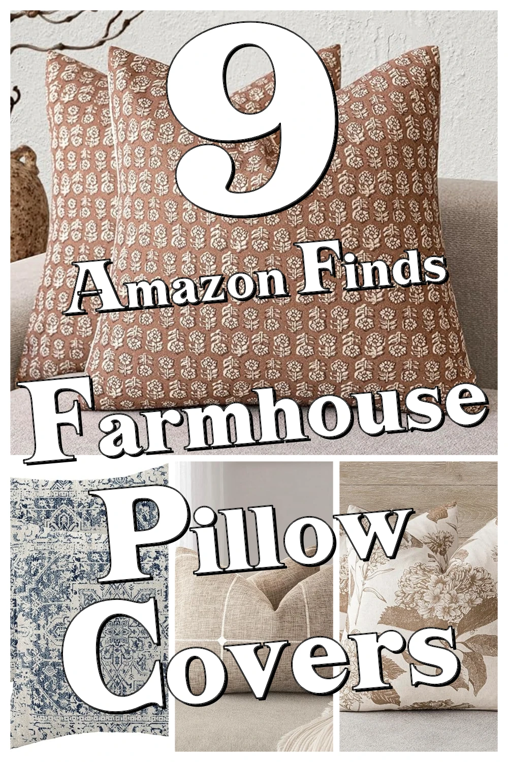 9 Farmhouse Pillow Covers That Instantly Boost Cozy Style and Declutter Your Living Room
