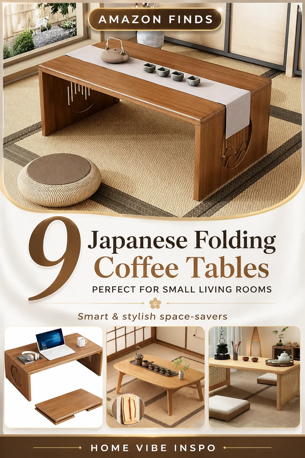 9 Japanese Folding Coffee Tables Perfect for Small Living Rooms