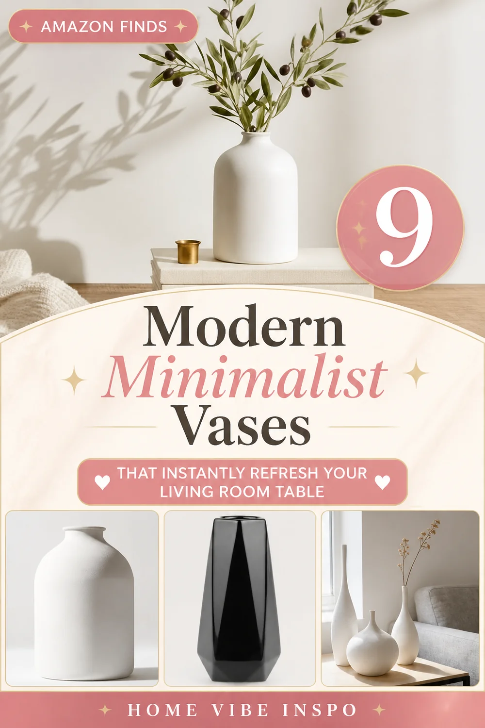 9 Modern Minimalist Vases That Instantly Refresh Your Living Room Table