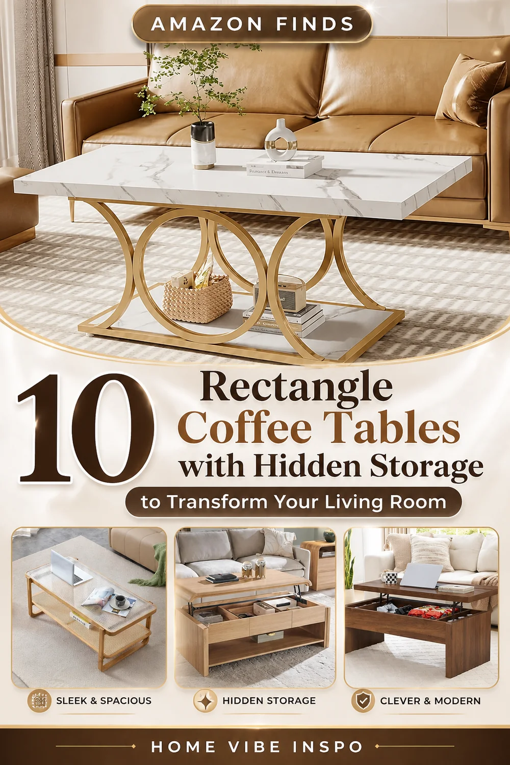 10 Rectangle Coffee Tables with Hidden Storage to Transform Your Living Room