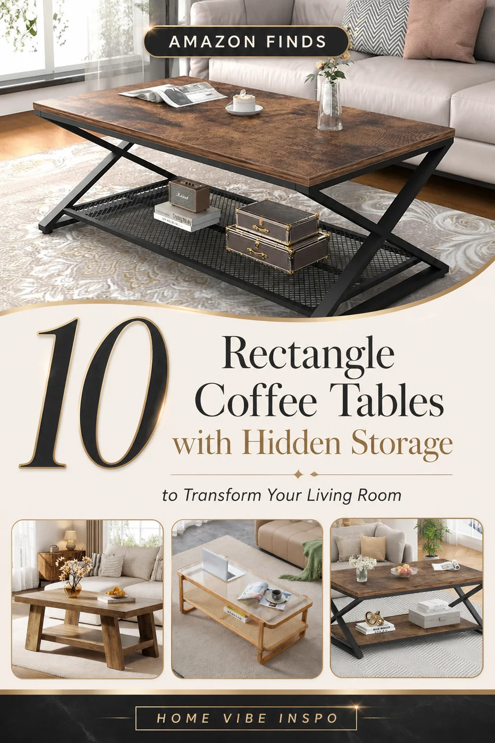 10 Rectangle Coffee Tables with Hidden Storage to Transform Your Living Room