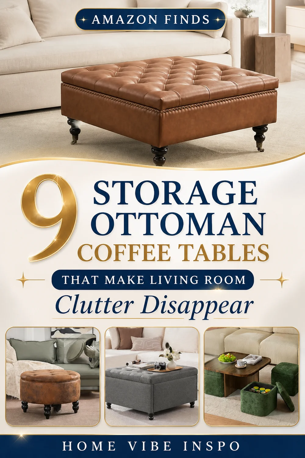 9 Storage Ottoman Coffee Tables That Make Living Room Clutter Disappear