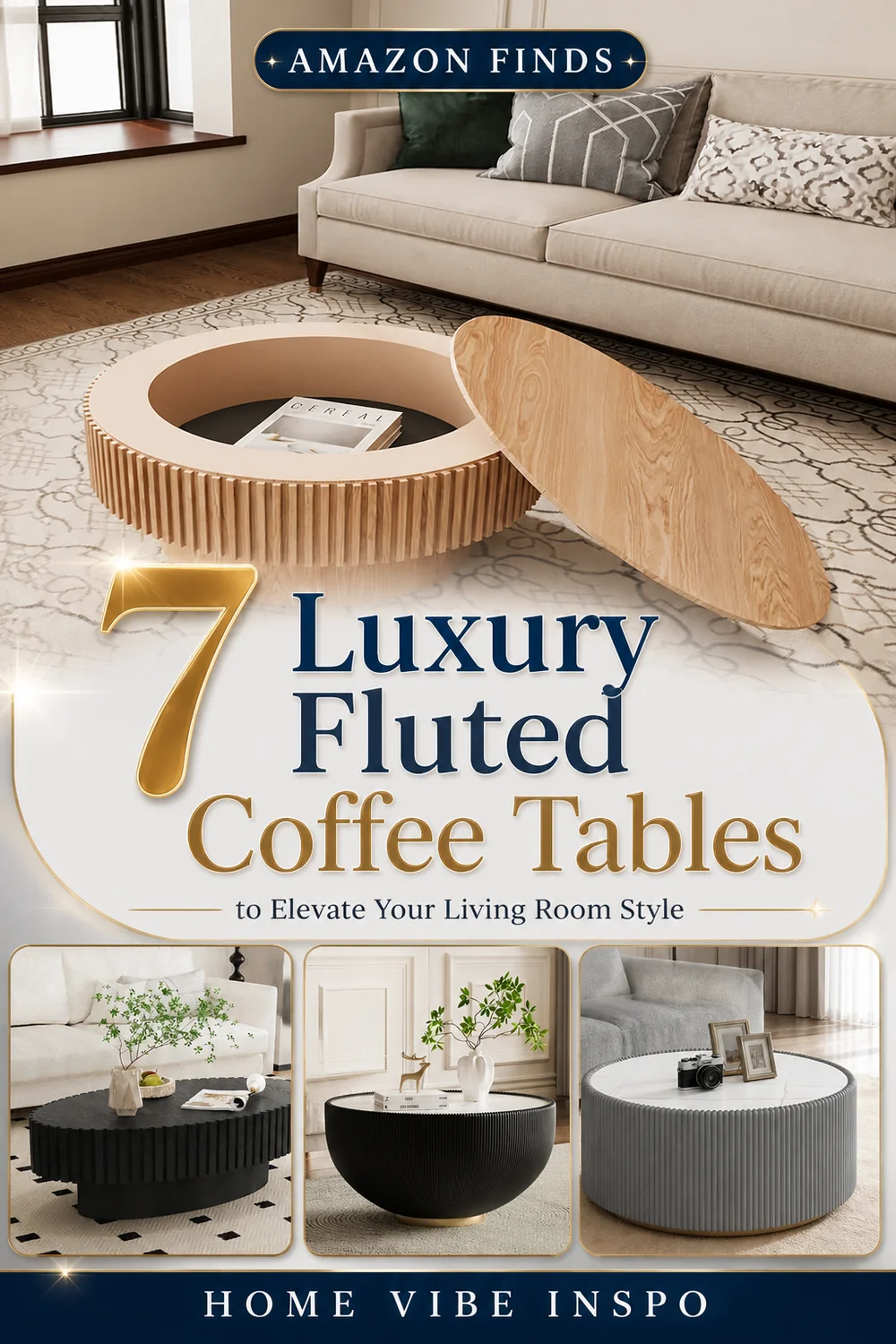 7 Luxury Fluted Coffee Tables to Elevate Your Living Room Style