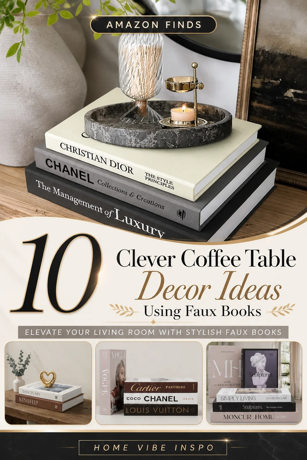 10 Clever Coffee Table Decor Ideas Using Faux Books for Stylish Living Rooms