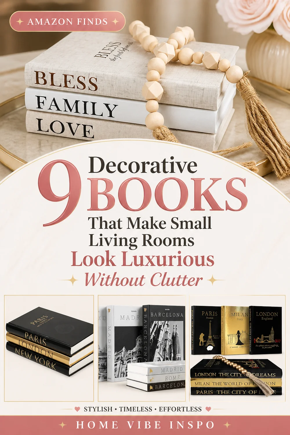 9 Decorative Books That Make Small Living Rooms Look Luxurious Without Clutter