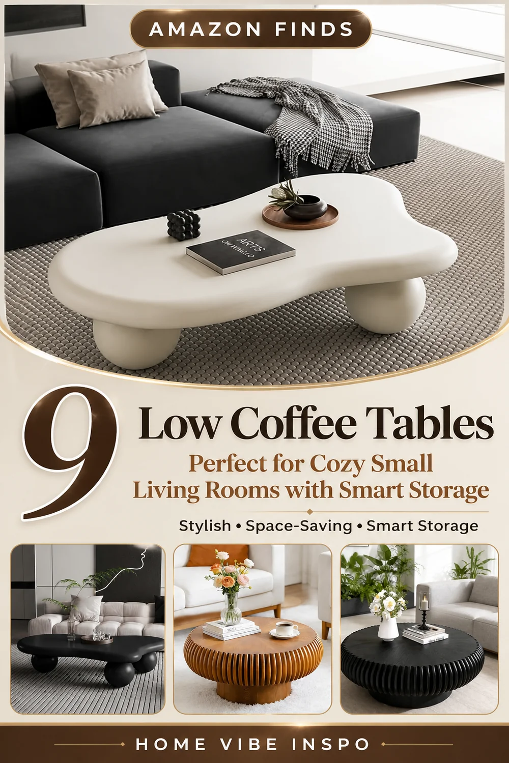 9 Low Coffee Tables Perfect for Cozy Small Living Rooms with Smart Storage
