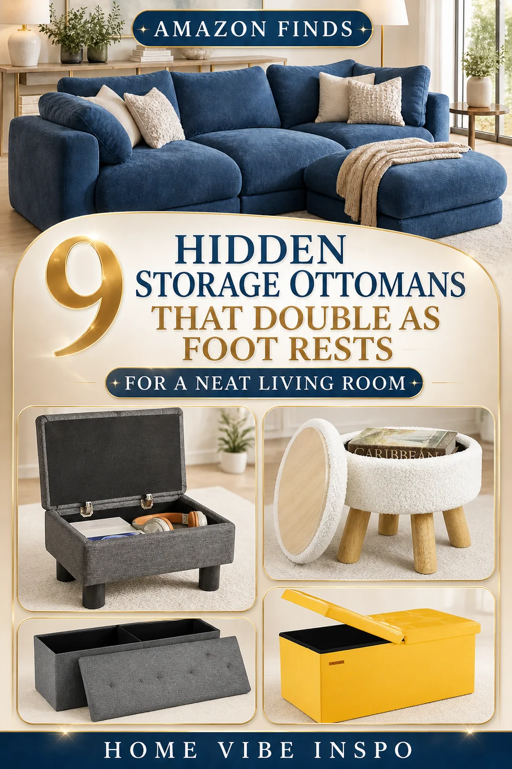 9 Hidden Storage Ottomans That Double as Foot Rests for a Neat Living Room