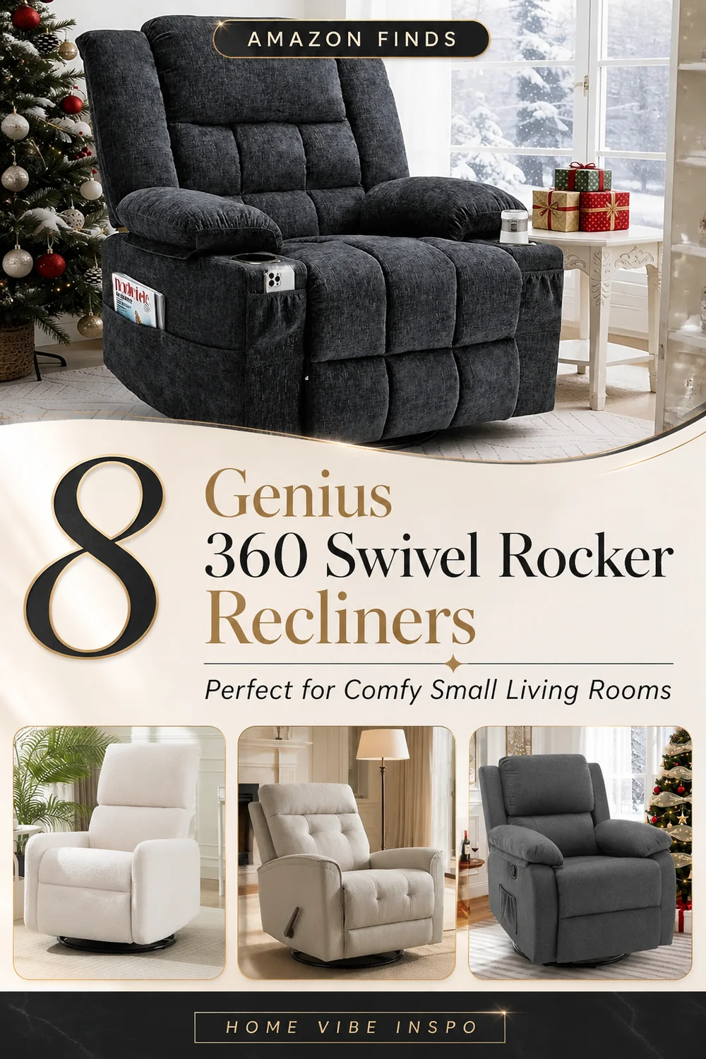 8 Genius 360 Swivel Rocker Recliners Perfect for Comfy Small Living Rooms