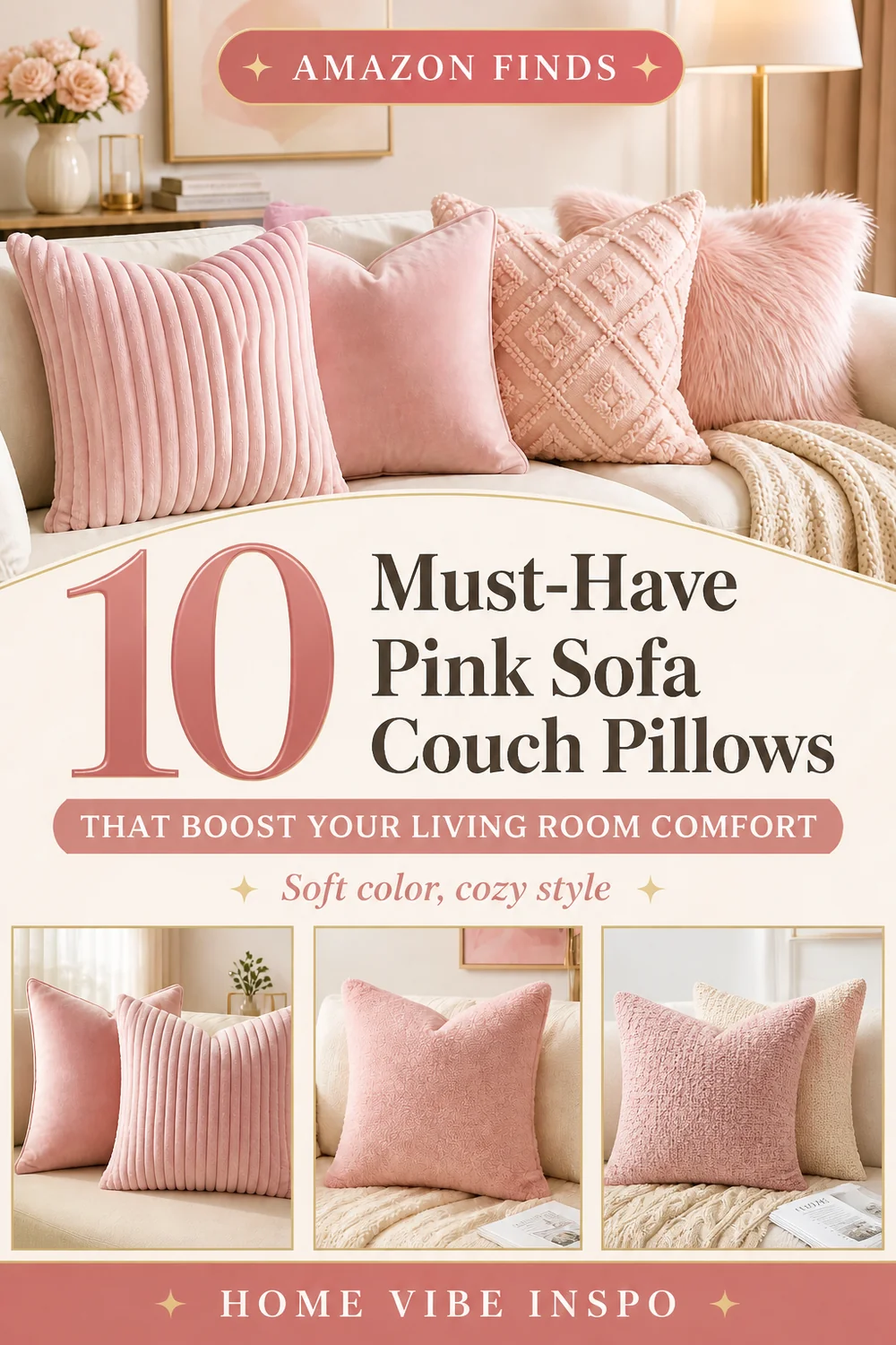 10 Must-Have Pink Sofa Couch Pillows That Boost Your Living Room Comfort