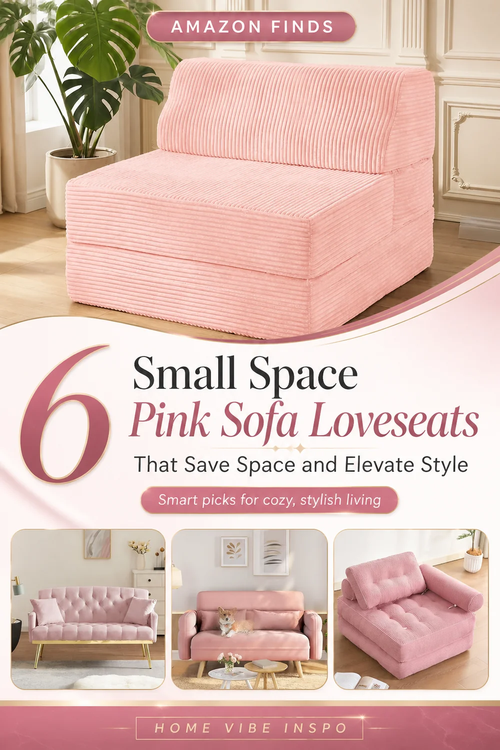 6 Small Space Pink Sofa Loveseats That Save Space and Elevate Style