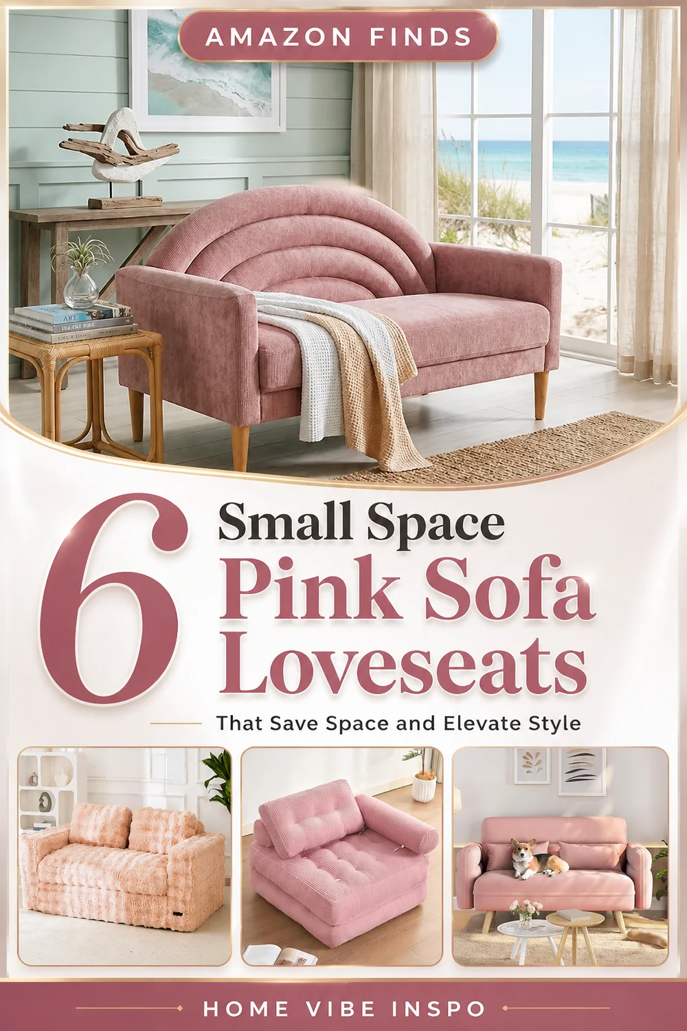 6 Small Space Pink Sofa Loveseats That Save Space and Elevate Style