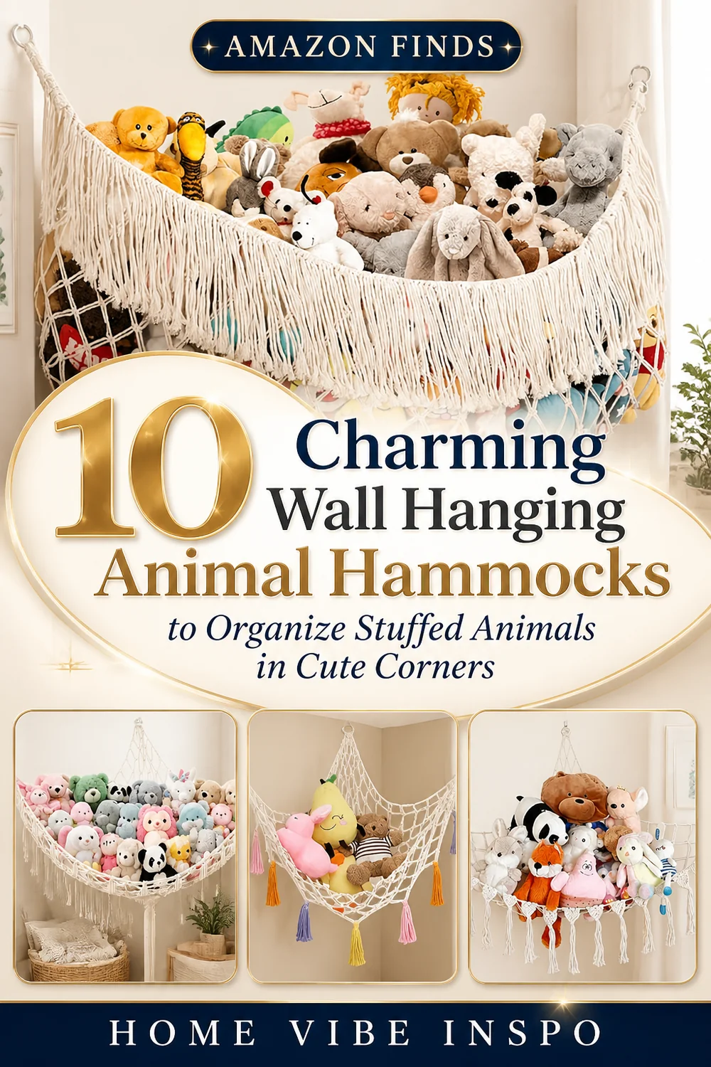 10 Charming Wall Hanging Animal Hammocks to Organize Stuffed Animals in Cute Corners