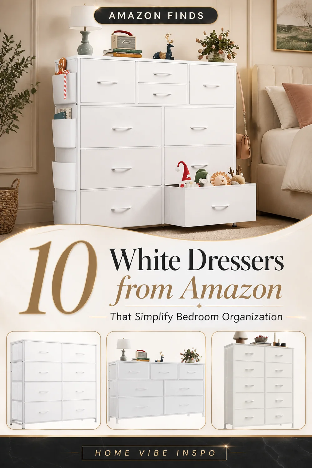 10 White Dressers from Amazon That Simplify Bedroom Organization