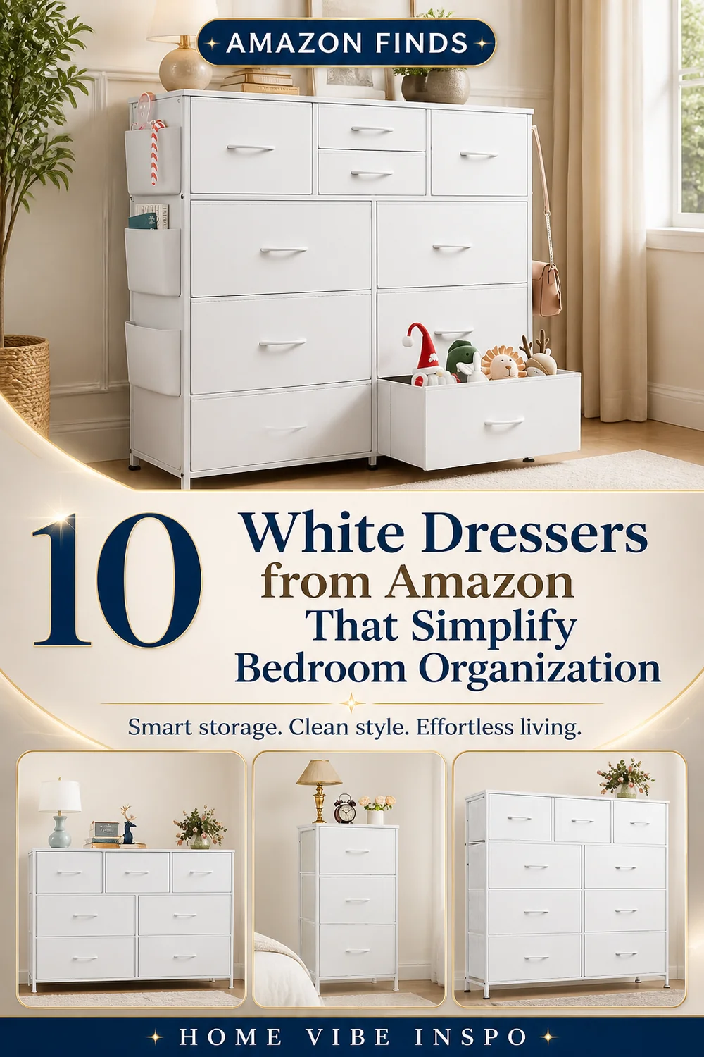 10 White Dressers from Amazon That Simplify Bedroom Organization