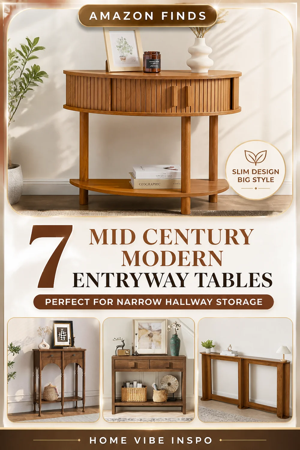 7 Mid Century Modern Entryway Tables Perfect for Narrow Hallway Storage