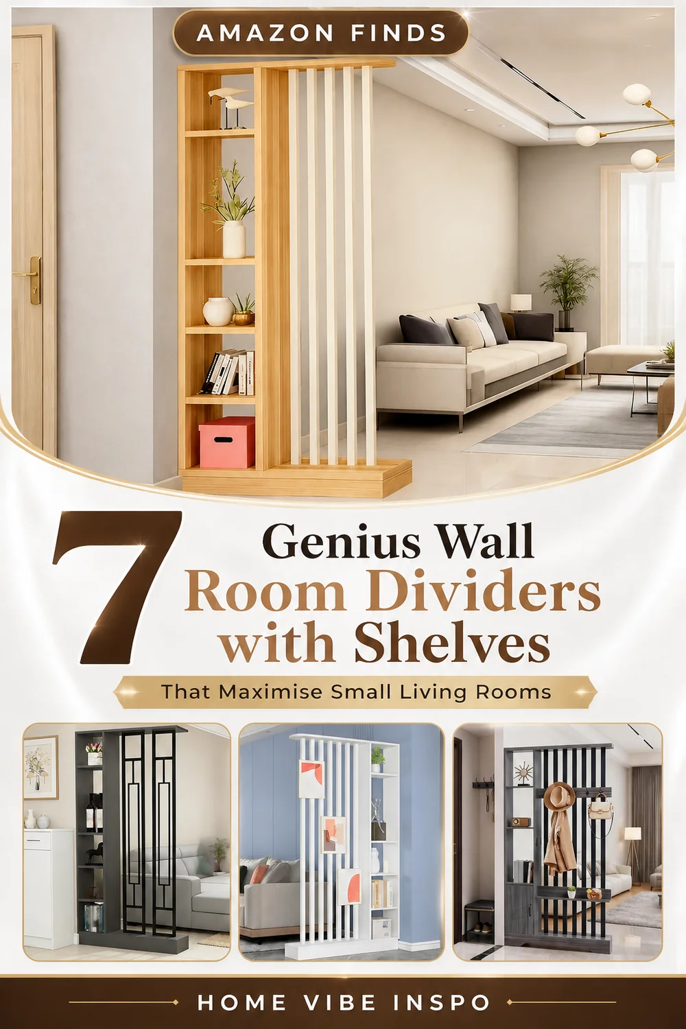 7 Genius Wall Room Dividers with Shelves That Maximise Small Living Rooms
