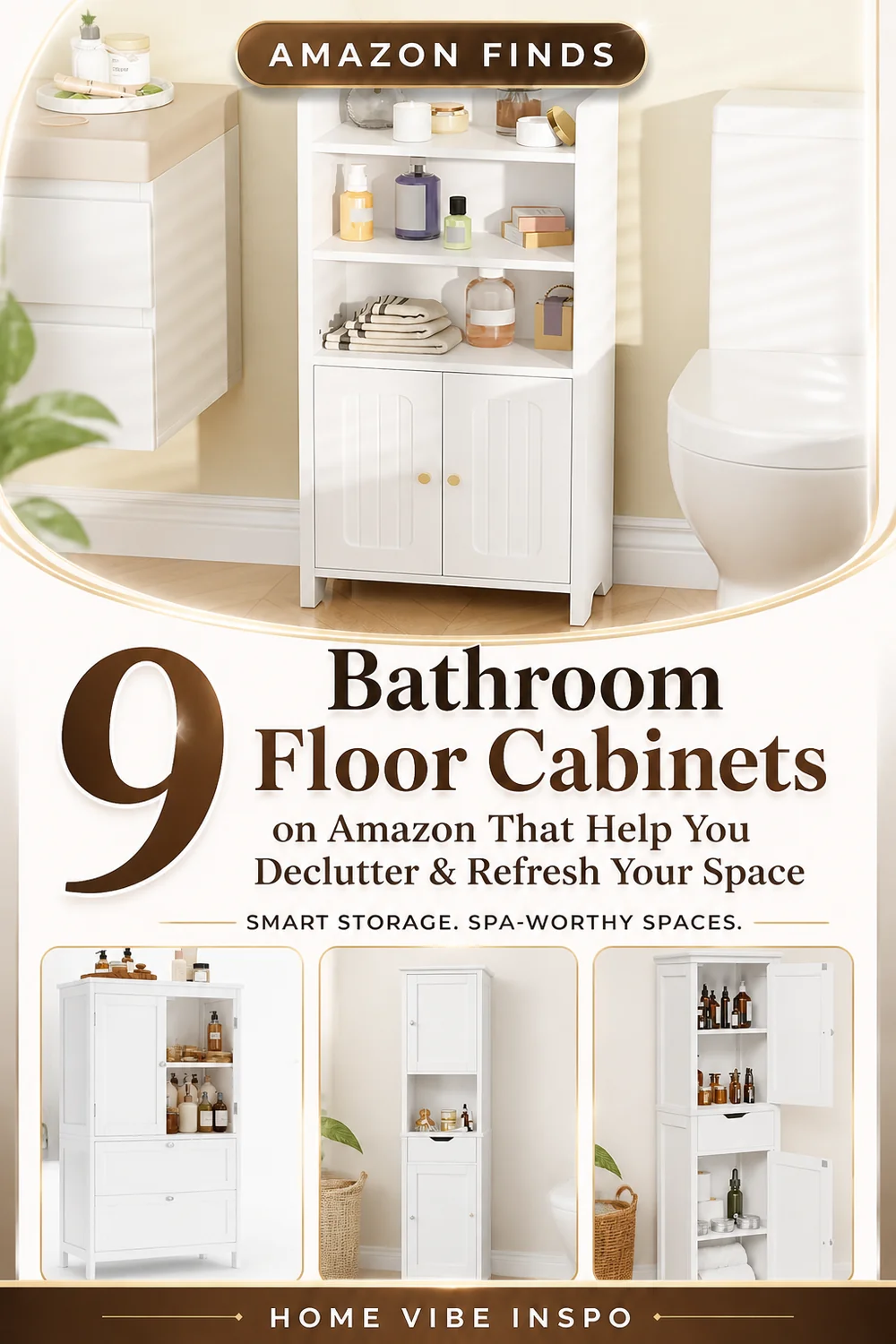 9 Bathroom Floor Cabinets on Amazon That Help You Declutter and Refresh Your Space