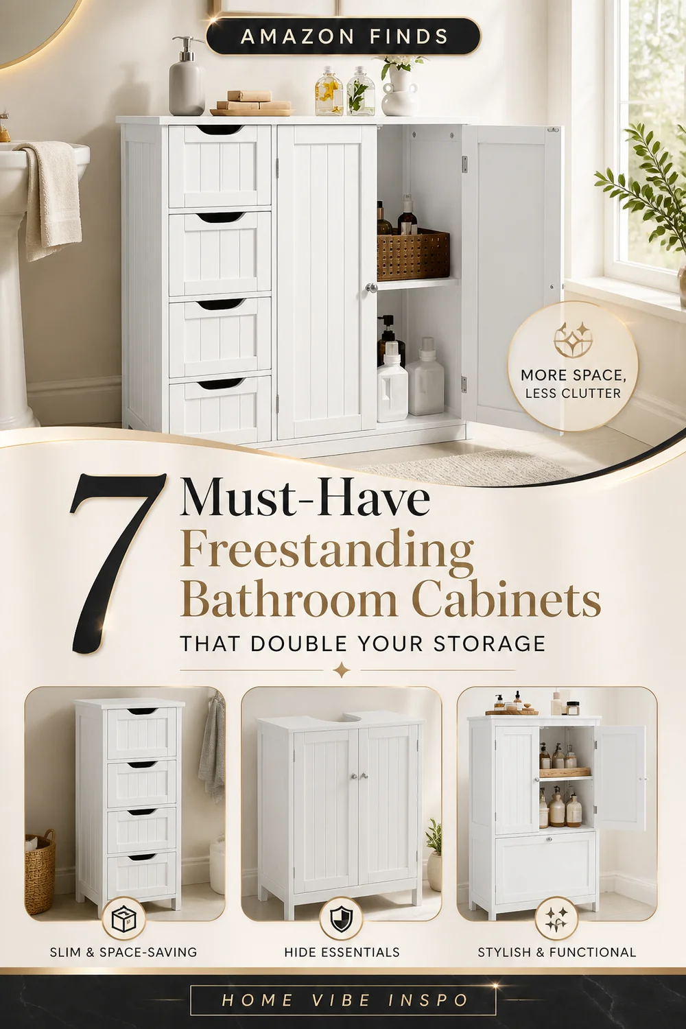 7 Must-Have Freestanding Bathroom Cabinets That Double Your Storage