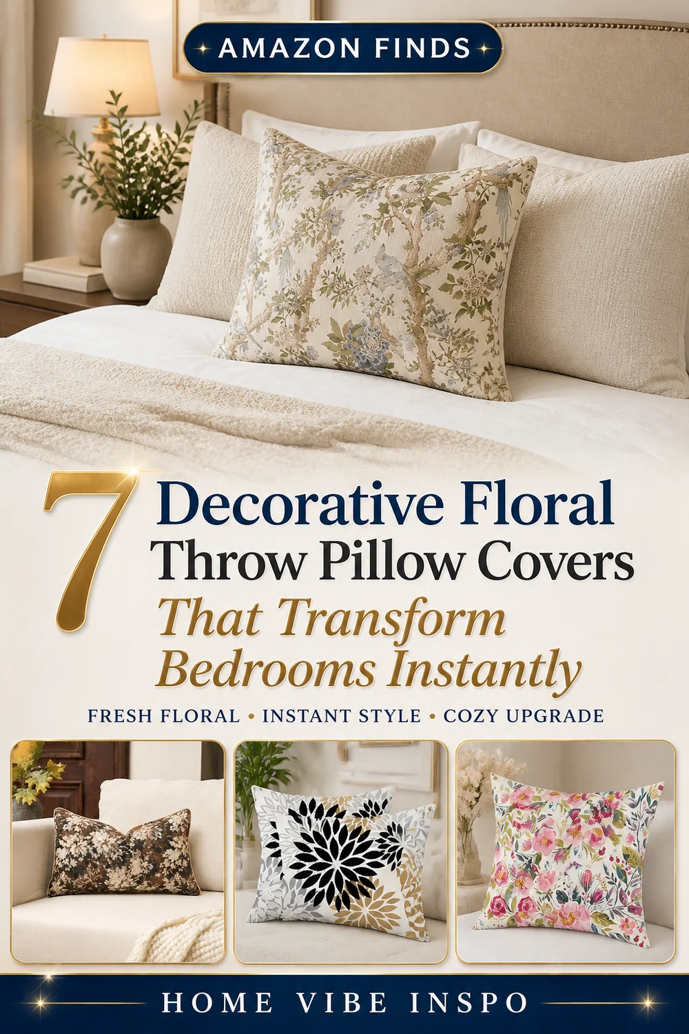 7 Decorative Floral Throw Pillow Covers That Transform Bedrooms Instantly