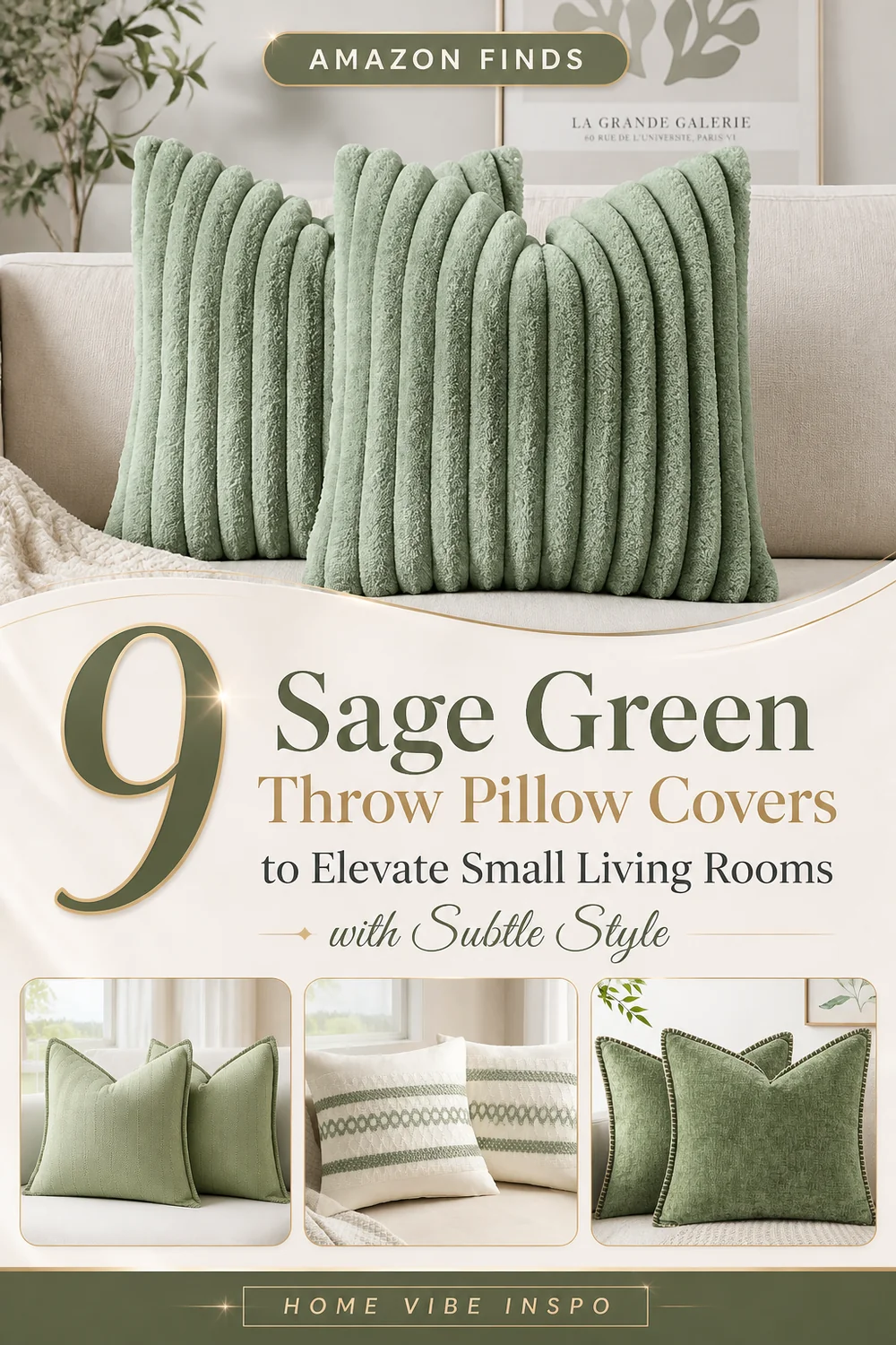 9 Sage Green Throw Pillow Covers to Elevate Small Living Rooms with Subtle Style
