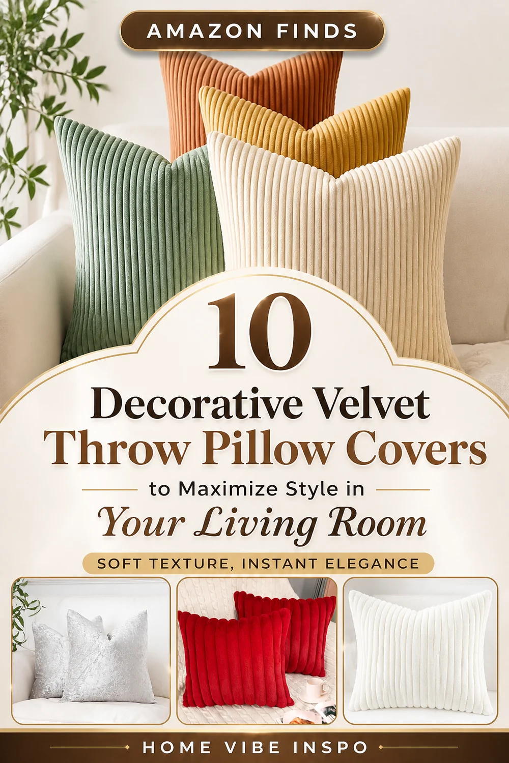 10 Decorative Velvet Throw Pillow Covers to Maximize Style in Your Living Room