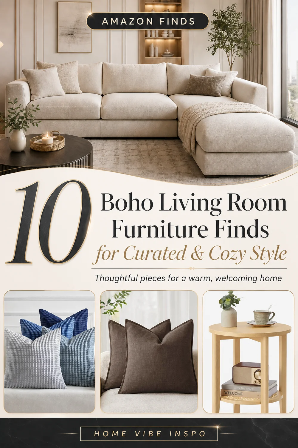 10 Boho Living Room Furniture Finds for Curated & Cozy Style