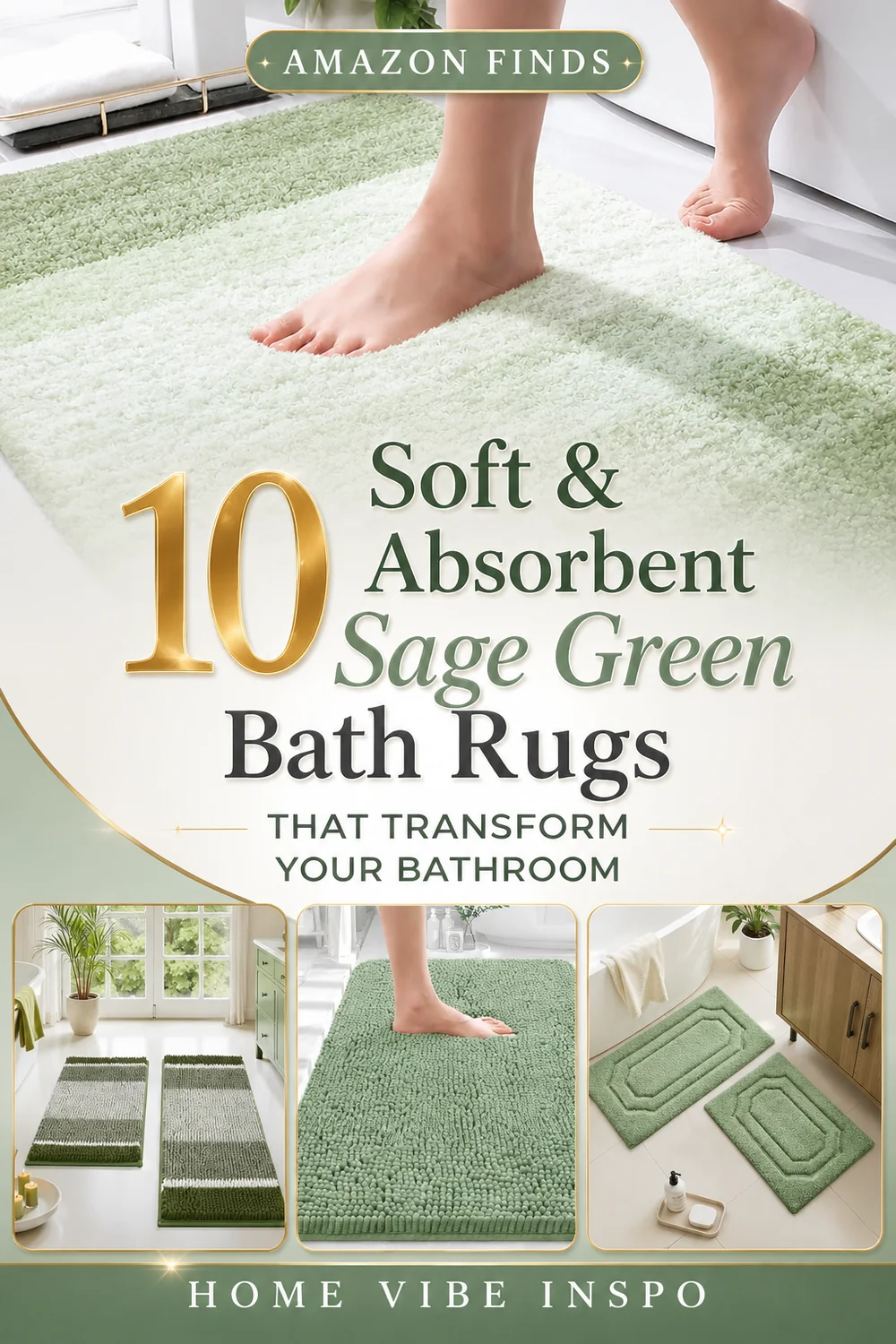 10 Soft & Absorbent Sage Green Bath Rugs That Transform Your Bathroom
