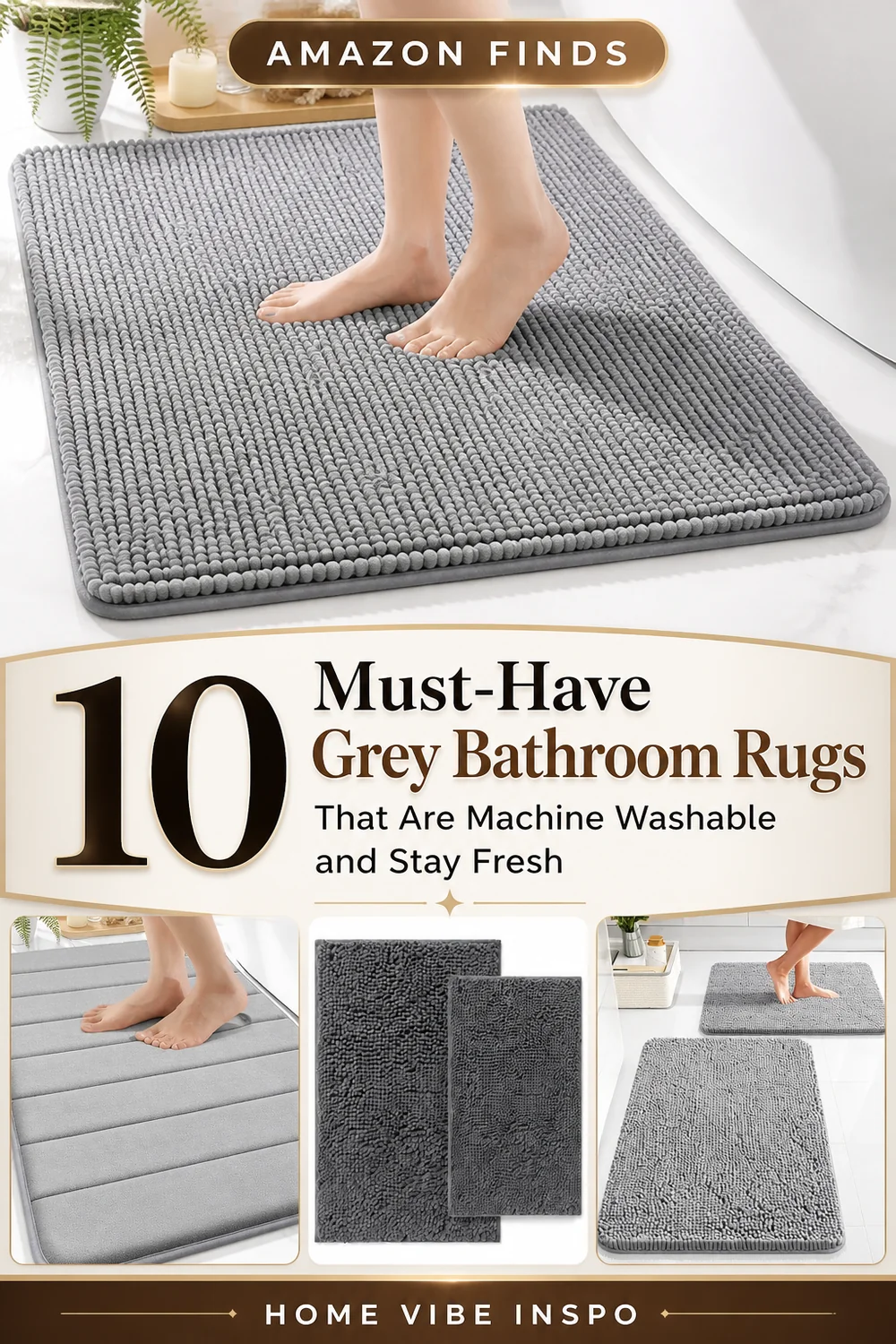10 Must-Have Grey Bathroom Rugs That Are Machine Washable and Stay Fresh
