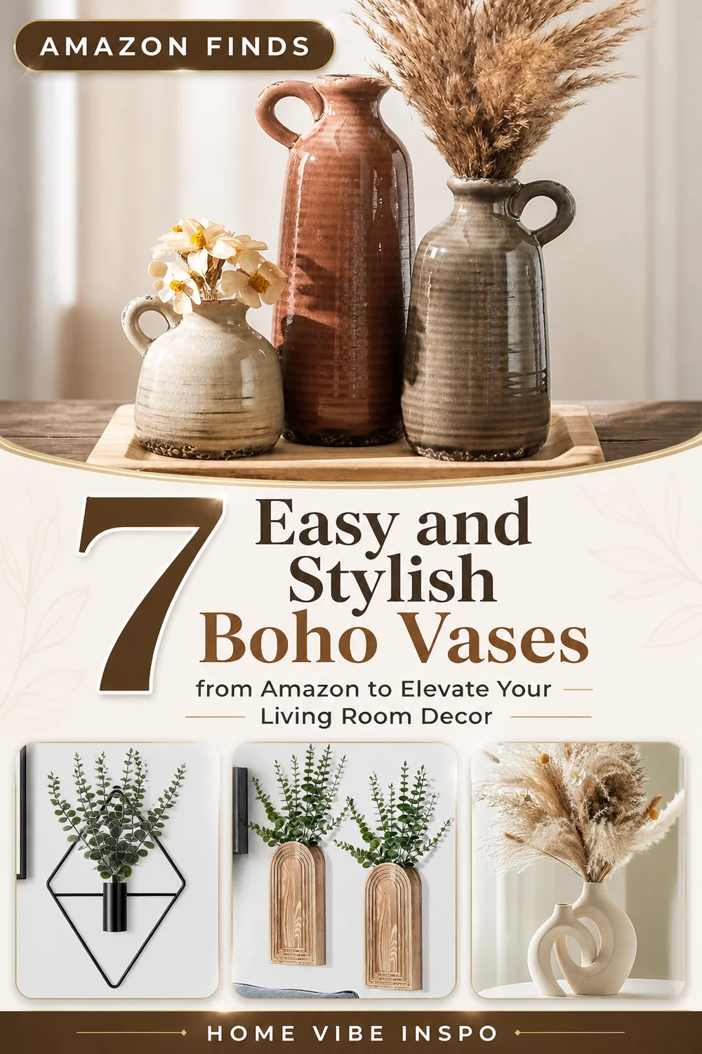 7 Easy and Stylish Boho Vases from Amazon to Elevate Your Living Room Decor
