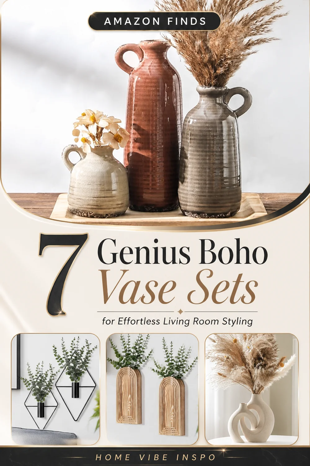 7 Genius Boho Vase Sets for Effortless Living Room Styling