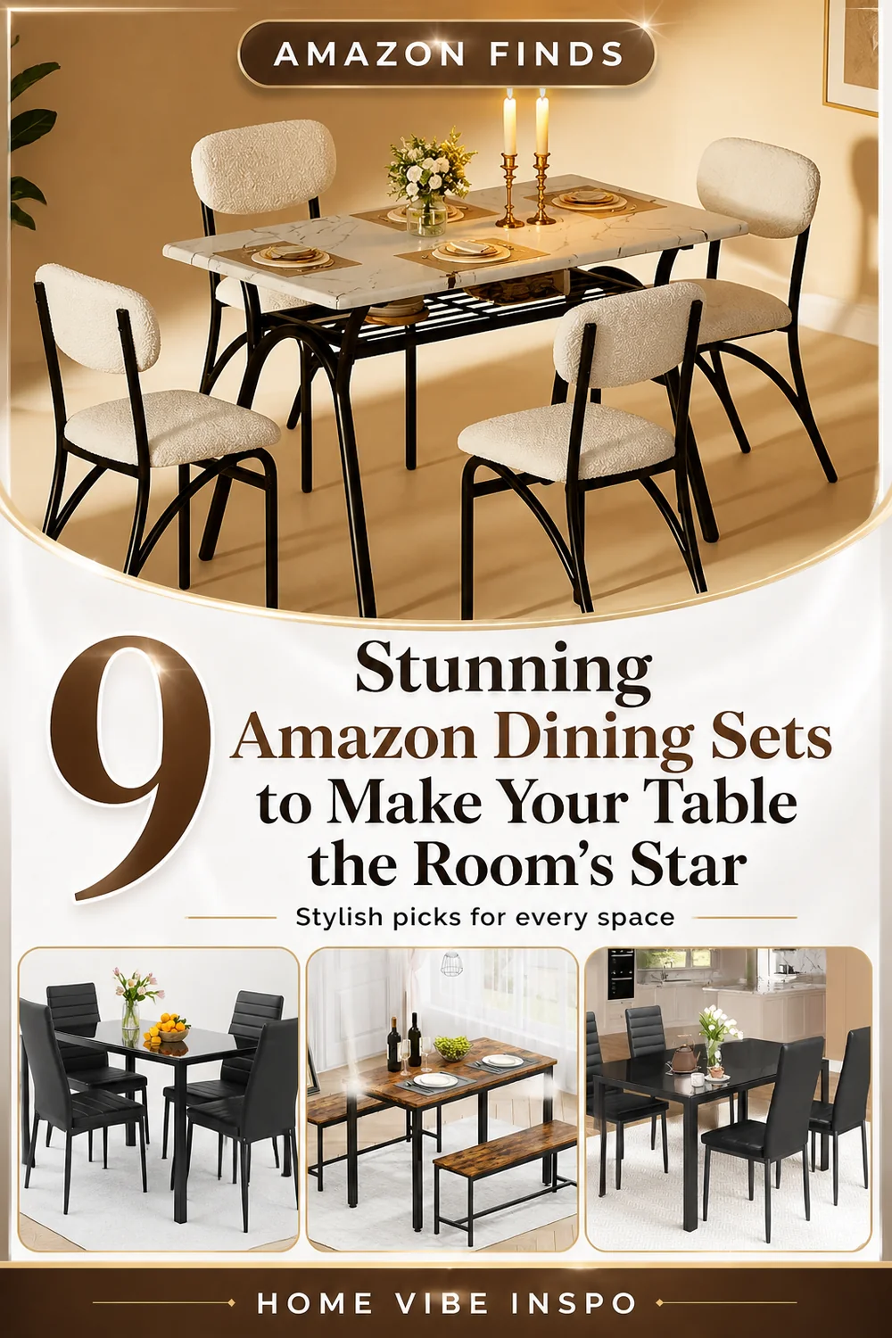 9 Stunning Amazon Dining Sets to Make Your Table the Room's Star