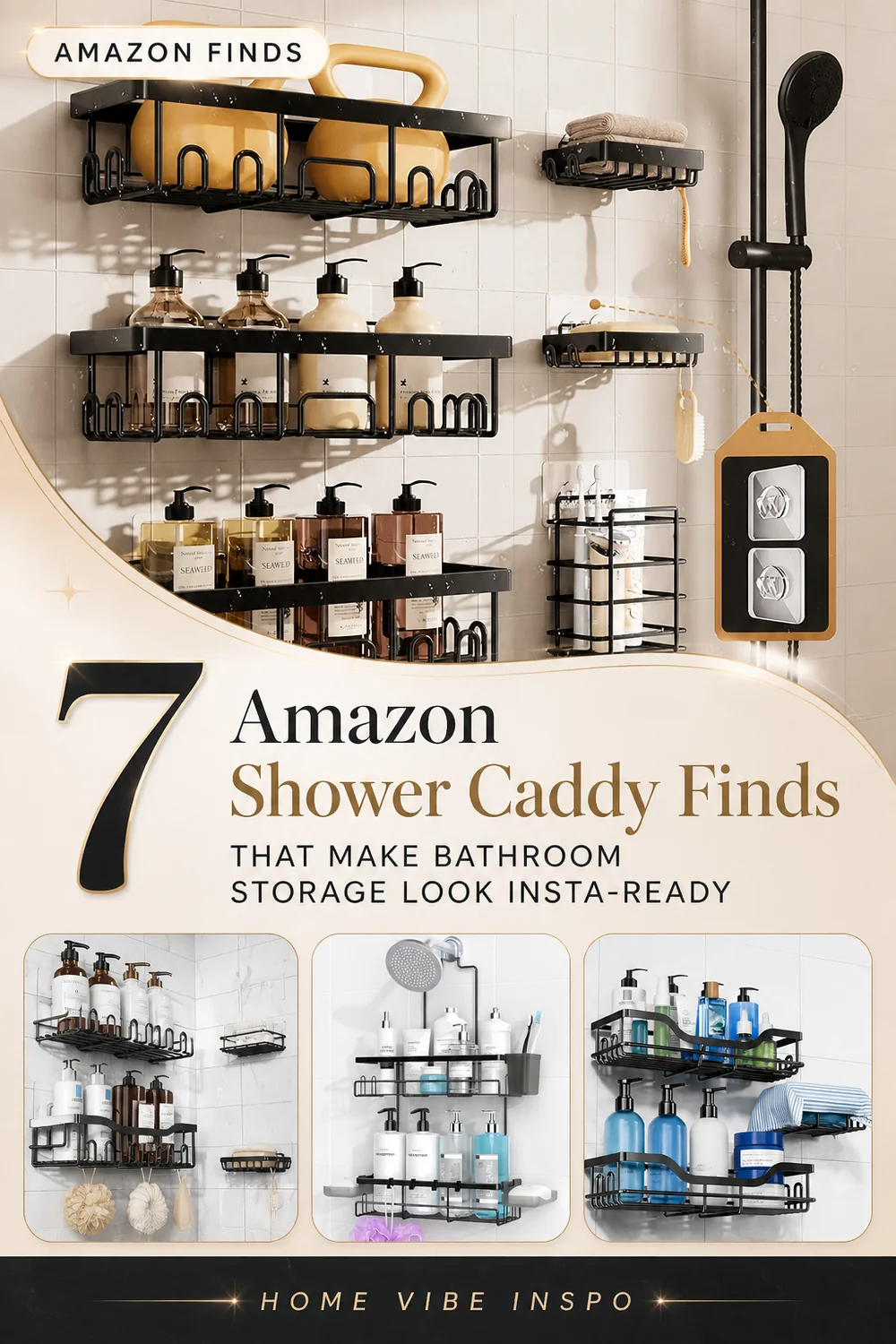 7 Amazon Shower Caddy Finds That Make Bathroom Storage Look Insta-Ready
