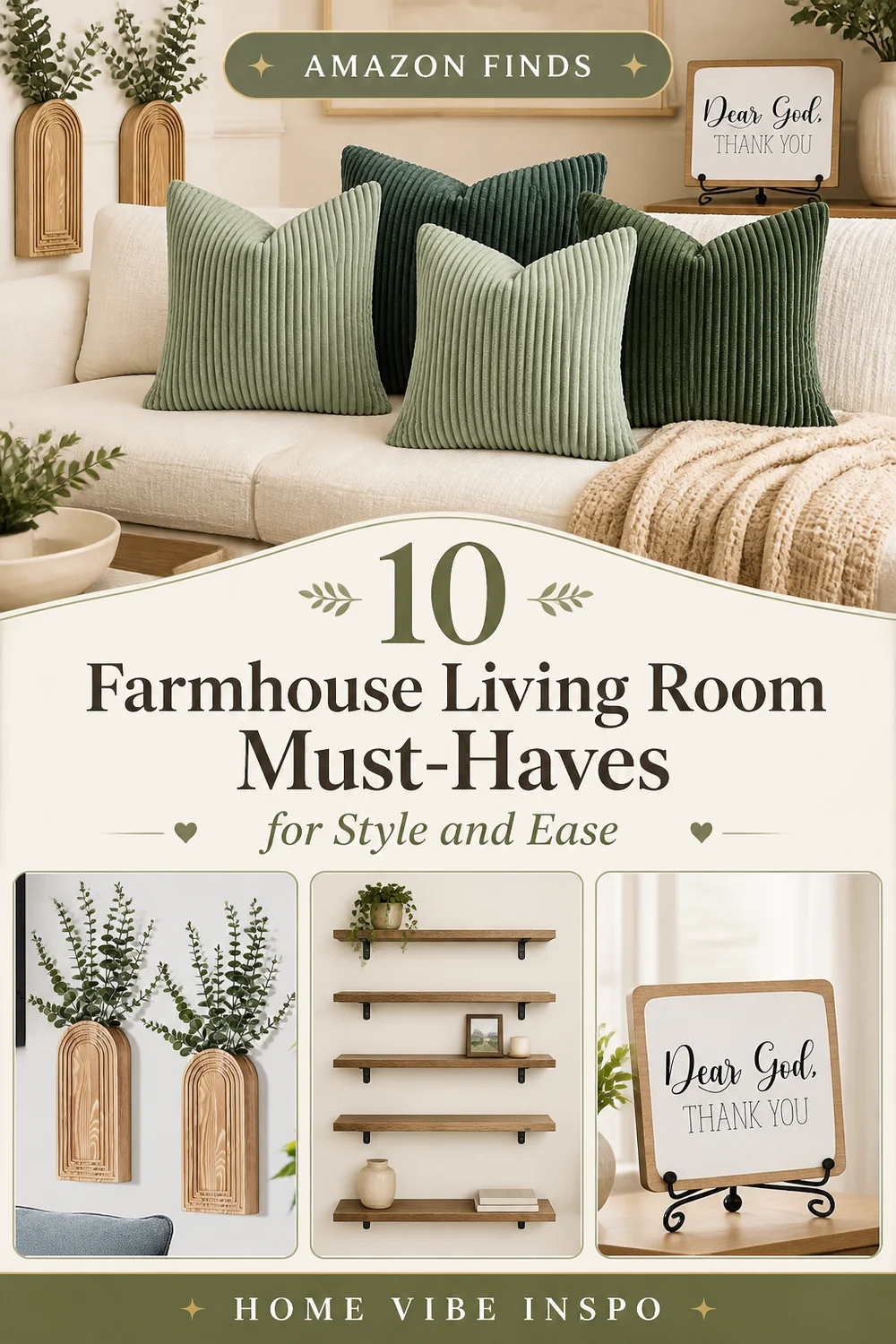 10 Farmhouse Living Room Must-Haves for Style and Ease