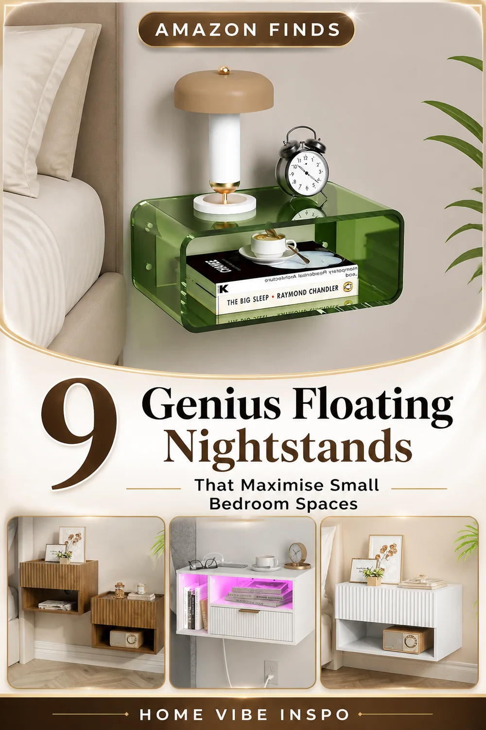 9 Genius Floating Nightstands That Maximise Small Bedroom Spaces
