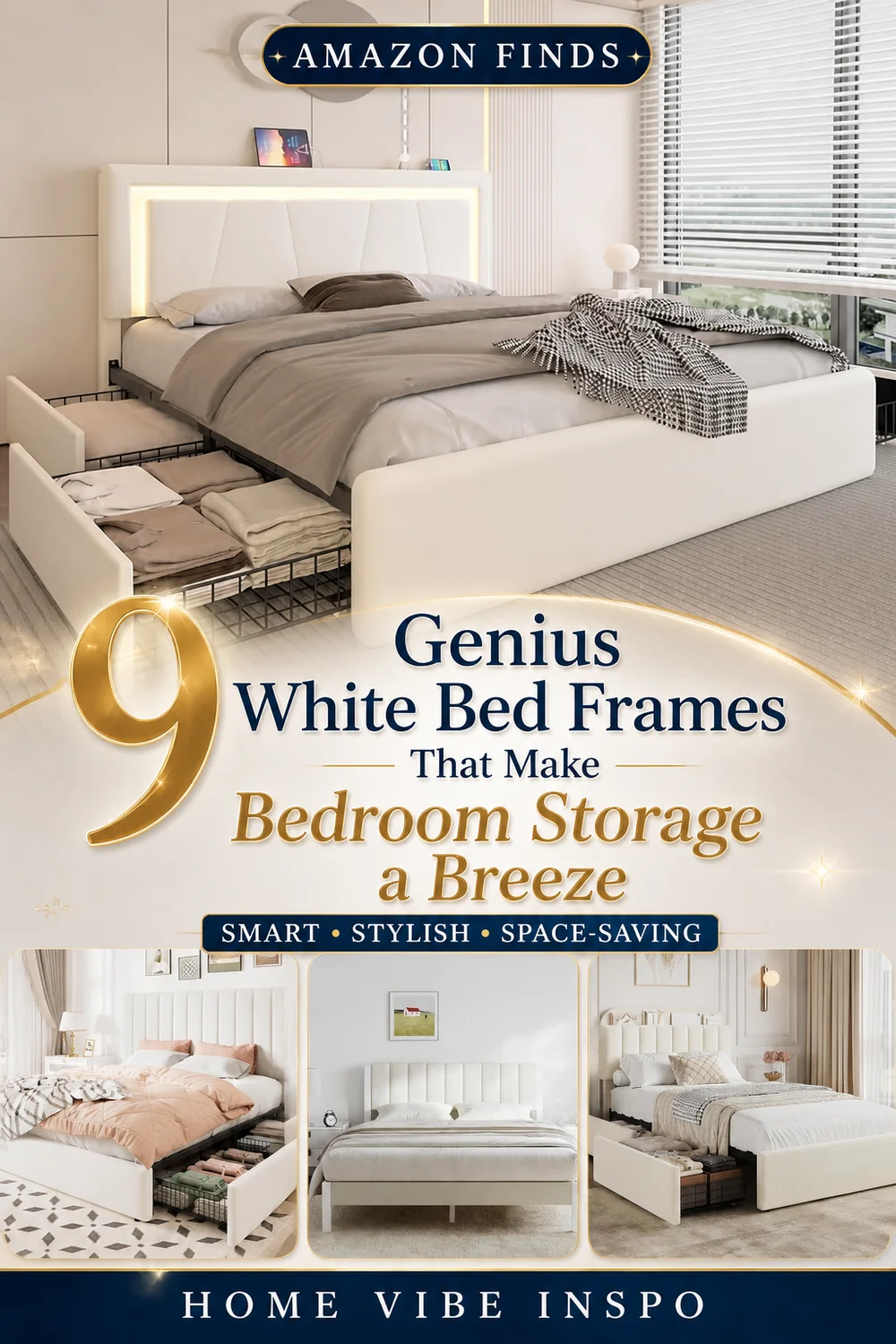 9 Genius White Bed Frames That Make Bedroom Storage a Breeze