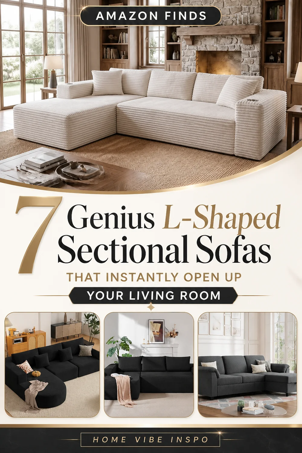 7 Genius L-Shaped Sectional Sofas That Instantly Open Up Your Living Room