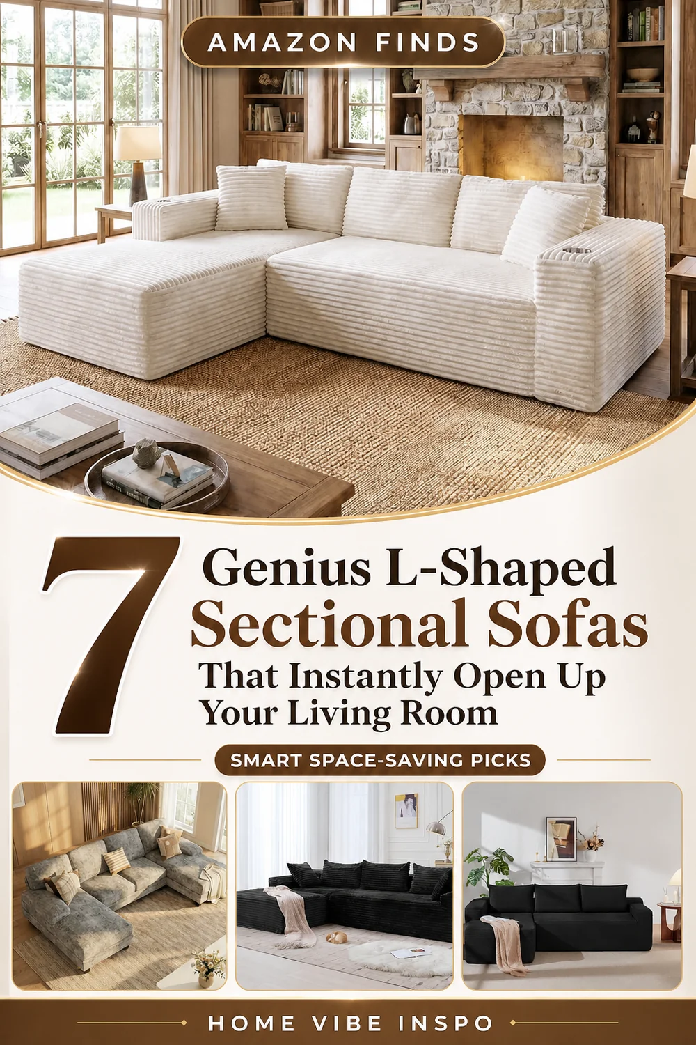 7 Genius L-Shaped Sectional Sofas That Instantly Open Up Your Living Room