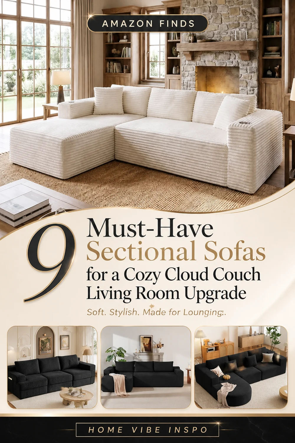 9 Must-Have Sectional Sofas for a Cozy Cloud Couch Living Room Upgrade
