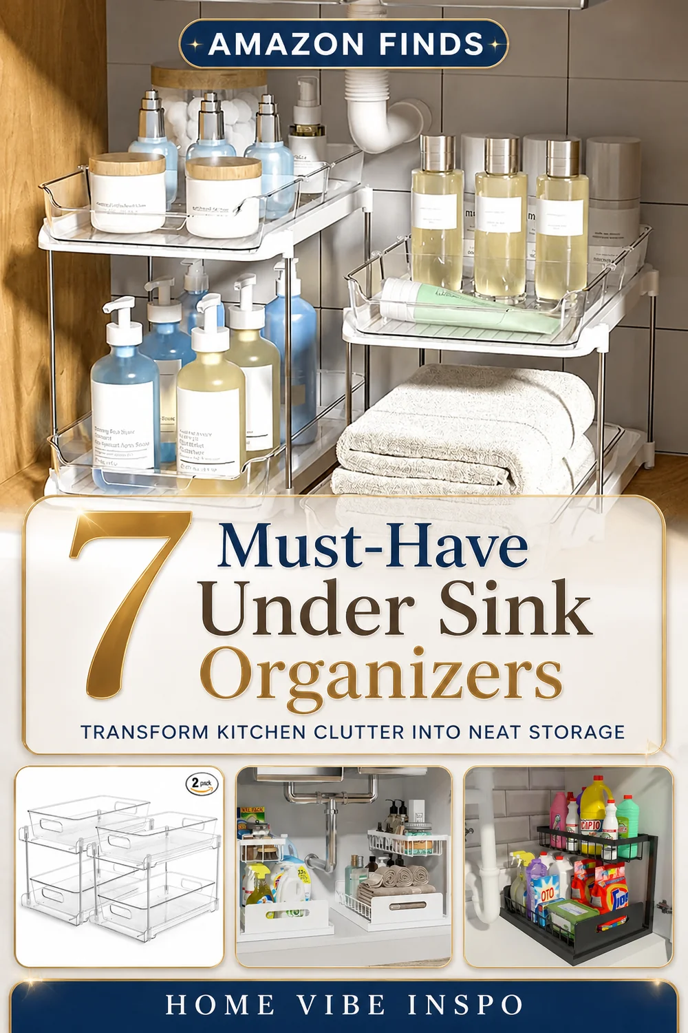 7 Must-Have Under Sink Organizers to Transform Kitchen Clutter Into Neat Storage