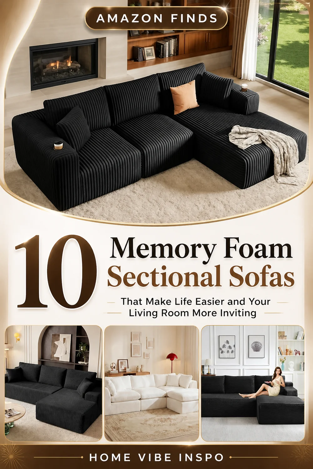 10 Memory Foam Sectional Sofas That Make Life Easier and Your Living Room More Inviting